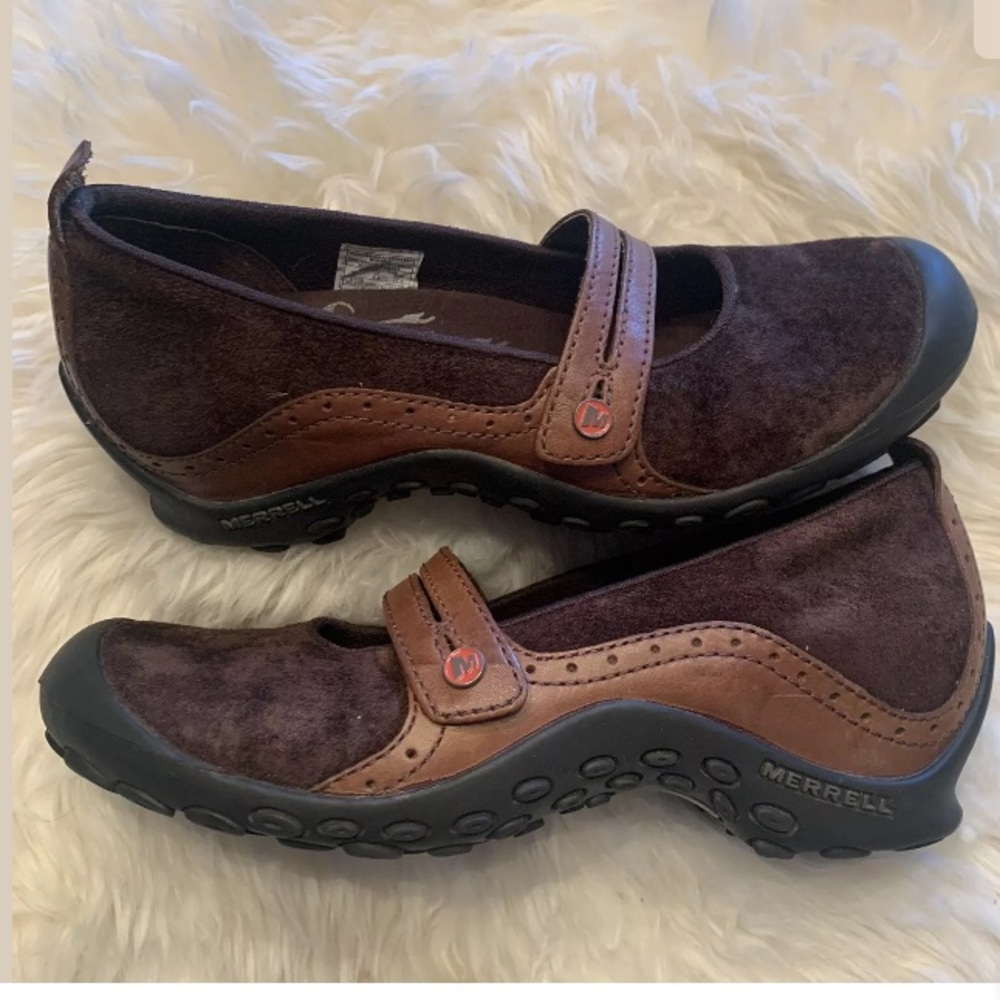 MERRELL Espresso Suede Leather Shoes Plaza Bandeau